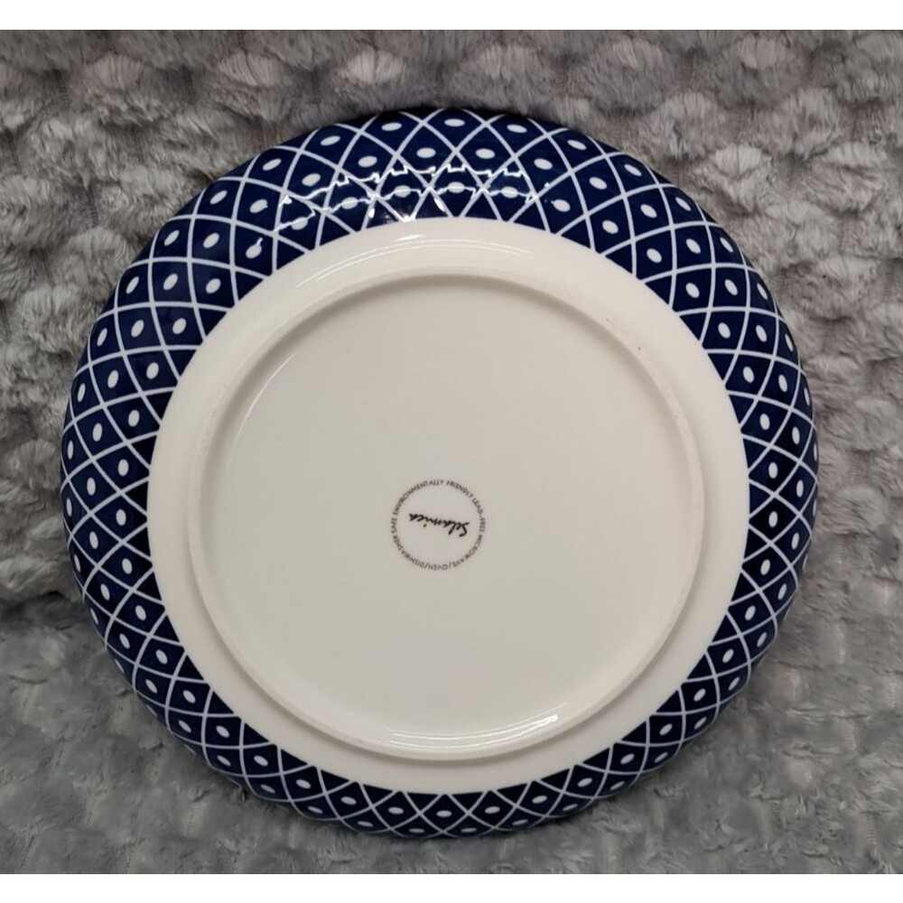 Set 4 Selamica Porcelain Salad Plates 8" Colorful Geometric Ceramic Dinnerware - Picture 13 of 15